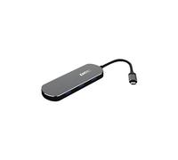 EMTEC, ECHUBT650C, Hub USB-C polyvalent avec 6 connexions, ports USB 30, HDMI 4K, lecteur de cartes SD, transfert haute vitesse, finition premium - Taille : Compact, Couleur : Noir