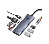 Hub 7in1 Baseus UltraJoy, USB-C - HDMI, 3xUSB 3.0, PD, SD/TF (Grey)