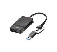 Hub 8 en 1 Lecteur Carte USB et USB-C Fonction Charge Smartphone Noir