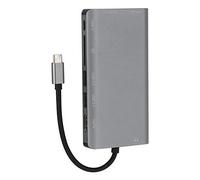 Hub 8 en 1 Type C vers RJ45 VGA USB3.0 Jack SD HDTV PD Interface, Hub Multifonction pour Ordinateur Portable, Conception compacte en Alliage d'aluminium avec Charge Rapide,