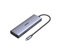 Ugreen Hub USB-C 9-en-1 – HDMI, VGA, RJ45, SD, TF, USB-C – Noir