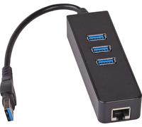 Hub AK-AD-32 USB 3.0 3 ports + Ethernet