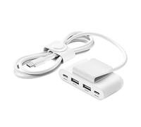 Hub Belkin BoostCharge 4 ports 2 USB C et 2 USB A avec câble de 2 m Blanc