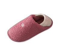 Hub Chaussures Femmes Baskets Couple Femmes Hiver Flocon de Neige Chaussettes Motif de Noël Intérieur Maison Furnished Chaud Antidérapant Coton Pantoufles Femmes Chaussures Femme Talon Noir, rouge, 41