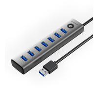 Hub CL7U-U3 répartiteur 7 ports USB-A et USB-C 5 V 3 A 1 m - gris