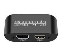 Hub | Commutateur DP 4K - Écran divisé pour deux moniteurs, connexion double écran, cours d'ordinateur portable et lieu de travail