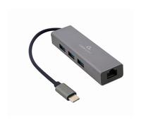 HUB & CONCENTRATEUR USB - GEMBIRD - A-CMU3-LAN-01 - USB 3.2 Gen 1 - Gigabit Ethernet - Métal