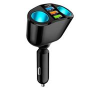 Hub d'alimentation pour véhicule - Prise d'extension rotative, prise de livraison rapide, multiport | Convertisseur de Volt universel, accessoire de charge pivotant, pour Smartphone dashh cam Radar ca