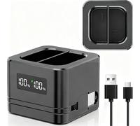 Hub de charge de batterie à 2 emplacements, affichage numérique LED, charge rapide de type C, modèle noir, compatible avec sonnette 2/3/4/Plus, spotlight/stick up cam
