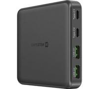 Hub de Charge GaN 65W pour Tablette / Ordinateur Multiport avec 2 USB-C /2 USB-A Swissten Noir
