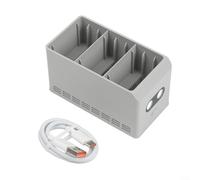 Hub de charge rapide 37 W pour DJI pour Mini 5 Pro, station de batterie bidirectionnelle avec écran LED, matériau ABS durable, boîtier peu encombrant pour 3 batteries, finition blanche élégante