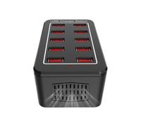 Hub de charge USB - Dock de 50 W et 10 ports avec câble de 1,2 m, station de charge rapide | pour chambre, bureau, table de chevet, maison, travail, famille, voyage,