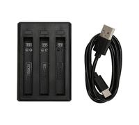 Hub de Chargeur de Batterie Rapide pour Insta360 One X2, Station de de Batterie Rapide Portable à 3 Canaux avec Indicateur LED et Câble de de Type C