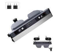 Hub de chargeur USB 65 W pour Tesla Model Y Juniper 2025,2026 - Hub de charge rapide à 4 ports avec couvercle coulissant, 2 stations d'accueil de type C pour Tesla Model 3 Highland 2024-2026
