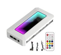 Hub de contrôleur ARGB - Dispositif de synchronisation d'éclairage multiport, répartiteur de ventilateur LED universel, adaptateur d'éclairage de boîtier PC | Module de signal haute vitesse, unité