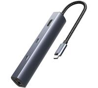 Hub de distribution d'alimentation USB-C PD, adaptateur multiport HDMI 4K pour un affichage multimédia et un transfert de données fluides