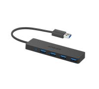 Hub de données 4 ports USB 3.0 ultra-fin 0.75 ft / Black