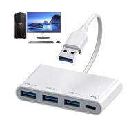 Hub de données USB pour ordinateur portable, station d'accueil, adaptateur multi-ports USB, 7,6 x 4,1 x 2 cm pour téléphone portable, bureau, tablette, de données et chargement