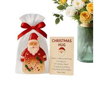 HUB de Noël - Santa Claus Charm Party Decorations - Cartes de vœux avec sacs, pour amis Famille Kids Adultes Femmes Filles Étudiants Coloniers Enseignants Ses petits câlins de vacances de poche Crée d