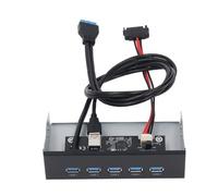 Hub de Panneau Avant de 5,25 Pouces, 5 Ports USB 3.2 GEN1, Lecteur Optique, Panneau Avant, Hub USB 19 Broches, USB3.2 GEN1 X 5, Hub USB Interne pour 8, 10, 2003, pour OS X,