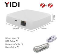 Hub de passerelle intelligent, domotique, Kit d'alarme de sécurité pour scène, porte et fenêtre PIR, capteur de température et d'humidité, moniteur Smart Life-WiRouge Zigbee Hub