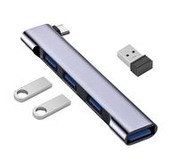 Hub de port USB, hub d'extension USB | concentrateur USB pour PC, répartiteur USB PE C pour ordinateur portable, multiport USB 3.0, de données haute vitesse, hub USB 4 ports pour ordinateur