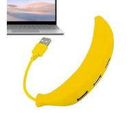 Hub de port USB - Hub USB pour ordinateur portable | Adaptateur répartiteur multiport à 4 ports | Transfert de données haute vitesse, extenseur amusant en forme de banane 2.0, compatible avec PC