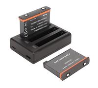 Hub de Rapide pour Insta360 X3, Chargeur de Batterie à 3 Canaux pour Insta360 X3, avec Deux Batteries 3.85V 1800mAh 6,9Wh