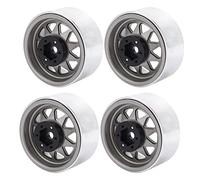Hub de roue de roue de voiture RC de 1,9 pouce 4pcs métal 10 moyeu de trous triangulaire forte mise à niveau durable pour axial scx10 traxxas trx4 1/10 échelle rc d'escalade (De)