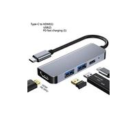 Hub de Type C 4 en 1 Station d'Extension Multifonctionnelle Type-C à USB/HDMI/PD Pour Macbook/HUaWEI Matebook etc.