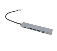 Hub de type C, adaptateur de station d'accueil 8 ports, dissipation rapide de la chaleur, lecteur de carte mémoire RJ45, charge rapide pour ordinateur