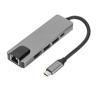 Hub de Type C, Station d'accueil de Type C, 5 Ports Multiples, compatibilité Multi-systèmes pour Téléphone Portable pour Adultes pour Tablette PC pour Ordinateur Portable pour