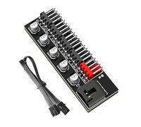 Hub de ventilateur 5 ports 4 broches pour boîtier de PC optimisation des flux d'air prenant en charge le refroidissement 5 4 broches avec installation facile Splitter PC accessoire de refroidissement