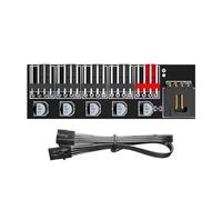 Hub de ventilateur 5 ports 4 broches pour boîtier de PC optimisation des flux d'air prenant en charge le refroidissement 5 4 broches avec installation facile Splitter Boîtier d'ordinateur Hub de