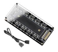 Hub de ventilateur de boîtier d'ordinateur | Contrôleur ARGB de l'établi de sport électronique | Hub de ventilateur de la boîte, Hub séparateur LED exclusif ARGB, 10 en 1, adec