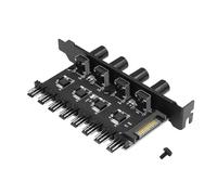 Hub de ventilateur de refroidissement à 4 boutons 12 V 4 broches pour boîtier de processeur, disque dur, VGA, PWM, support PCI (4 boutons SATA)