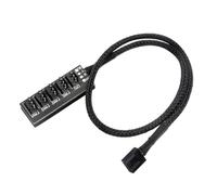 Hub de ventilateur PC - Hub de ventilateur 4 broches, répartiteur | Refroidissement multi-ports avec contrôle PWM, répartiteur d'en-tête portable haute efficacité, refroidissement durable pour PC de