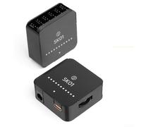 Hub de ventilateur PWM 12 V CC avec deux options d'entrée USB-C et jack, répartiteur à 4 broches pour 6 ventilateurs, bouton de contrôle de vitesse manuel, surveillance de la tension LED intégrée