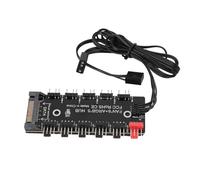 Hub de Ventilateur PWM, Adaptateur Répartiteur de Câble d'alimentation, Répartiteur de Hub 2 en 1, 5 Ports ARGB 5 V 3 Broches, 6 Ports PWM 12 V 4 Broches, Alimentation SATA 15