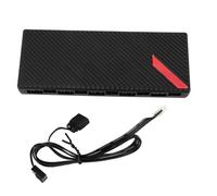 Hub de ventilateur PWM ARGB, plaque arrière magnétique à 10 ports, 5V, 3 broches pour le refroidissement du boîtier PC