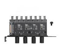 Hub de ventilateurs pour système de refroidissement PC, contrôleur de vitesse PWM à 8 canaux et 4 boutons, contrôle de température, réduction
