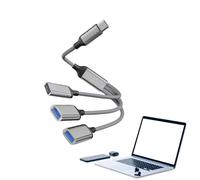 Hub d'extension de câble USB divisé - Ligne multiport d'un Pied avec Extension de données Stable 1 entrée 3 Sorties, Cordon de Partage d'alimentation fiable | Accessoire de connectivité de clé USB de