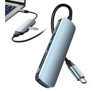 Hub d'extension USB C - Hub d'expansion USB C pour ordinateur - Adaptateur de transmission de données portable 6-en-1 pour réunions d'affaires à domicile bureau création de contenu configuration de
