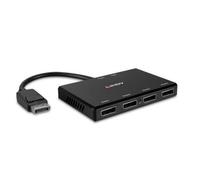 Hub DisplayPort 1.2 - Lindy - 4 Ports - Noir - Connecteur DisplayPort - MST Hub