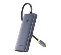 Hub Docking Station Baseus UltraJoy 7-in-1, USB-C la 3x USB-A, 1x HDMI, 1x SD, 1x microSD, 1x PD 100W, Gri