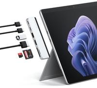 Hub Double USB-C pour Surface Pro 9 avec 6 Ports Différents Satechi Gris