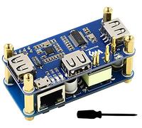 Hub Ethernet (PoE) Ethernet/USB pour Raspberry Pi Zero/Zero W/Zero WH, 3 ports USB 2.0, port Ethernet RJ45 802.3af-compatible
