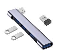 Hub extender USB - Adaptateur multiport USB 3.0 haute vitesse à 4 ports, mini hub de données compact, connecteur séparateur fiable | Extension pour ordinateur de bureau portable pour carte tas