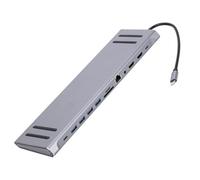 Hub externe USB C, 12 en 1 USB C Extenseur de bureau, station d'accueil USB C 5,0 Gbit/s, station d'accueil USB C portable et légère pour ordinateur portable, smartphones et consoles de jeux