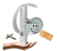 Hub-Fenster- Enrouleur de sangle de volet roulant encastré - Avec couvercle blanc - Fabriqué en Allemagne par Hub-Fenster - Enrouleur de sangle pour sangle de volet roulant 23 mm, sans sangle